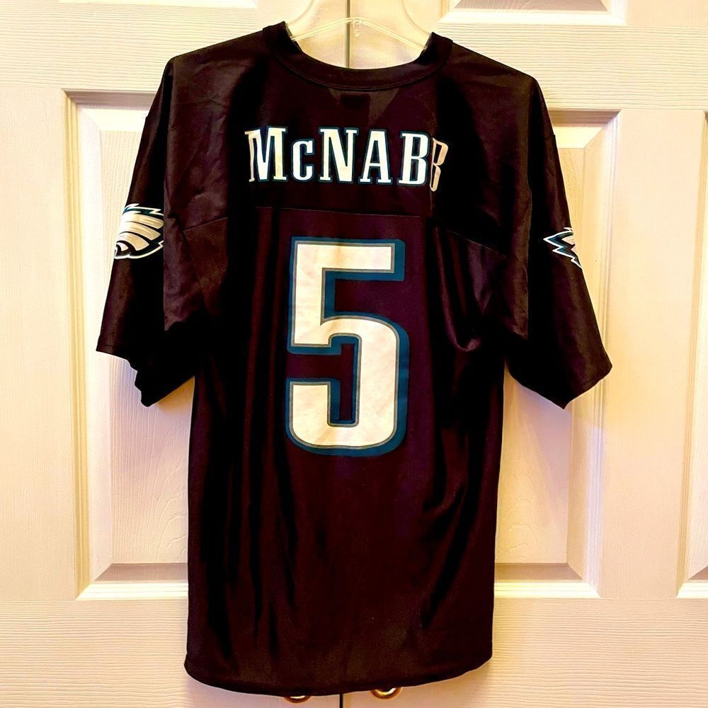 EAGLES VINTAGE NFL PLAYERS INC MC NABB JERSEY BLACK SIZE MEDIUM